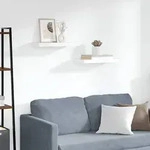 Schweberegale 2 Stk. Wei&szlig; 50x23x3,8 Cm Mdf Vidaxl