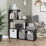 Vicco - Treppenregal , Schwarz, 116.8 X 123.2 Cm