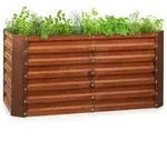 Blumfeldt - Rust Grow Potager Sur&eacute;lev&eacute; De Jardin Finition Rouille En T&ocirc;le D'Acier