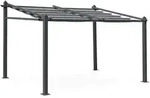 Sweeek - Wandpergola 3x4m Mit Schiebeleinwand