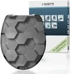Sch&uuml;tte - Duroplast Wc-sitz Grey Hexagons, Mit Absenkautomatik Und Schnellverschluss