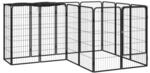 Vidaxl Hundepark 14 Panels Schwarz 50x100cm Pulverbeschichteter Stahl