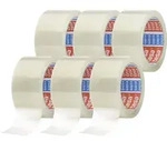 6x Tesa Pack 64014 Paketband Transparent - Ger&auml;uscharmes Paketklebeband Zum