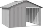 Vidaxl - Hundeh&uuml;tte Grau 116,5x103x81,5 Cm Verzinkter Stahl