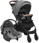 Teenpull &ndash; 3-in-1 Kinderwagen Hellgrau Stahl