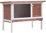 Kaninchenstall 1 Ebene Braun Holz - Vidaxl
