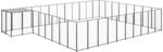 Hundezwinger Schwarz 25,41 M&sup2; Stahl - Vidaxl