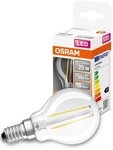 Osram Led Star Filament Tropfenlampe Mit 2,5 Watt, E14, Kaltwei&szlig;, Klar