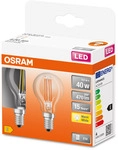 Osram Led Leuchtmittel Retrofit Cl P 40 E14 4w 2er Pack Warmwei&szlig;, Klar Leuchtmittel