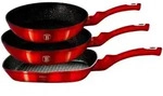 3er-set Granit-beschichtete Bratpfannen 20/24/28cm Berlinger Haus Metallic Line