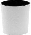 Siena Garden - Pflanzgef&auml;&szlig; Locon Groove, Wei&szlig; Rillenoptik, &Oslash; 25 X 25,5 Cm