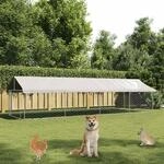Outdoor-hundezwinger Mit Dach 600x200x150 Cm - Vidaxl
