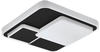 Led Deckenleuchte Lepreso weiß-schwarz 38,5 x 38,5 cm warmweiß Deckenlampen - Eglo