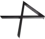 Tischbein X-form Schwarz Ma&szlig;e 71,0 X 70,0 X 10,0 Cm Tischbeine - Dieda