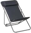 Lafuma Mobilier - Maxi Transat + Bec Lafuma Lfm5175 Dunkelgrauer Liegestuhl