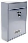 Design Briefkasten Metall Silber 26,5 X 35 X 8,5 Cm