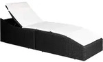 Sonnenliege Mit Polsterauflage Poly Rattan Schwarz - Vidaxl