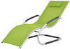Sonnenliege,Liegestuhl mit Kissen Aluminium und Textilene Grün vidaXL
