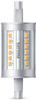 Led Lampe ersetzt 60W, R7s Röhre R7s-78 mm, warmweiß, 950 Lumen, nicht dimmbar, 1er