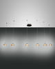 Fabas Luce Arabella LED-Cluster-Pendel-Deckenleuchte Bernsteinglas