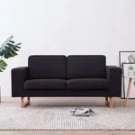 Vidaxl - 2-sitzer-sofa Stoff Schwarz
