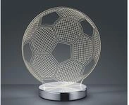 Defibrico - Led Tischleuchte Ball 3d Fu&szlig;ball Lichtfarbe Einstellbar H&ouml;he 22cm