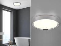 Trio Lighting - Led Deckenleuchte Clarimo In Silber Chrom Ip44 Badlampe, &Oslash; 33cm