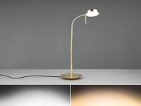Led Schreibtischleuchte Monza Dimmbar Mit Flexarm, H&ouml;he 57cm, Messing