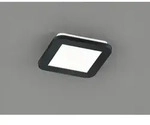 Dimmbare Led Deckenleuchte Camillus Flache Badezimmerlampe 17x17cm Schwarz Ip44