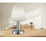 Trio Leuchten - Tischlampe Mats Ii Stoff Lampenschirm Wei&szlig; Touchfunktion Ein/aus,