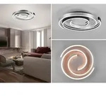 Led Deckenleuchte Caya Flach Dimmbar Lichtfarbe Einstellbar Silber, &Oslash; 50cm