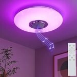 Reality - Led Deckenleuchte Musica Mit Fernbedienung & Bluetooth Lautsprecher, &Oslash;