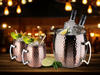 APS - Cocktail-Set moscow mule Getränkekühler und 2x Becher, Kupfer antik