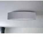 Smartwares - Deckenlampe Ceiling Dream, Stoff Grau / Abdeckung Satiniert, &Oslash; 50cm