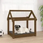 Hundebett Honigbraun 71x55x70 Cm Massivholz Kiefer Vidaxl