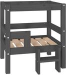 Hundebett Grau 55,5x53,5x60 Cm Massivholz Kiefer Vidaxl