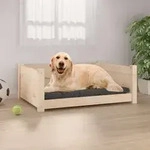 Hundebett 75,5x55,5x28 Cm Massivholz Kiefer - Vidaxl