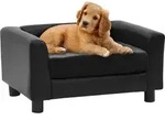 Hundesofa Schwarz 60x43x30 Cm Pl&uuml;sch Und Kunstleder Vidaxl