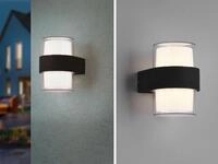 Led Au&szlig;enwandleuchte Molina Rund Up And Down Anthrazit 13x9cm