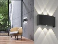 Fischer&honsel - Led Au&szlig;enwandleuchte Berlin Schwarz Mit Up And Down Licht - 18,5cm