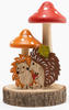Trendline - Dekofigur Pilze Holz 16 x 13 cm braun rot Kerzenständer & Teelichthalter