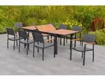 Paxos Set 9tlg 8 Sessel Tisch 180(240)x100cm