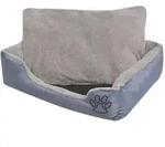 Hundebett Mit Gepolstertem Kissen Gr&ouml;&szlig;e L Grau Vidaxl