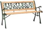 Vidaxl - Gartenbank 122 Cm Gusseisen Und Massivholz Tanne