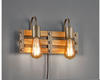 2-flammige Holzbrett Wandlampe khan mit ausgefallenem Vintage Industriedesign