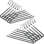 Hosenb&uuml;gel 12er Set, Rutschfest, Kleiderb&uuml;gel F&uuml;r Hosen, Gummiert Aus Metall,