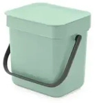 Brabantia Sort & Go - Komposteimer F&uuml;r Die K&uuml;che, Kleine Gr&ouml;&szlig;e, 3 L, Hellgrau