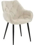 Stuhl Tanna Samt Creme