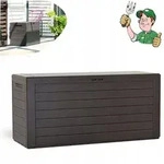 Gartenbox Woodebox Dunkelbraun, 116 X 43,8 X 55cm
