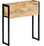 Vidaxl Planter 60x20x68 Cm Rough Mango Wood